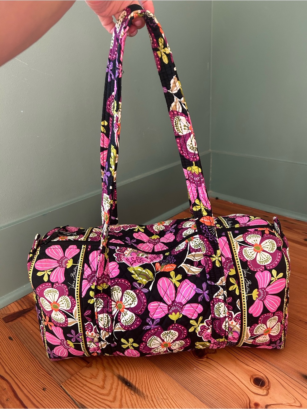 Vera Bradley Small Size Duffle Bag in Retired Print Pirouette Pink